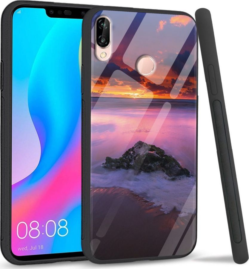 Super Fashion Etui na telefon Huawei P20 Lite 2019 Premium Case Sunset beach 1