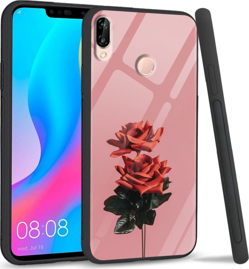 Super Fashion Etui na telefon Huawei P20 Lite 2019 Premium Case Rose love 1