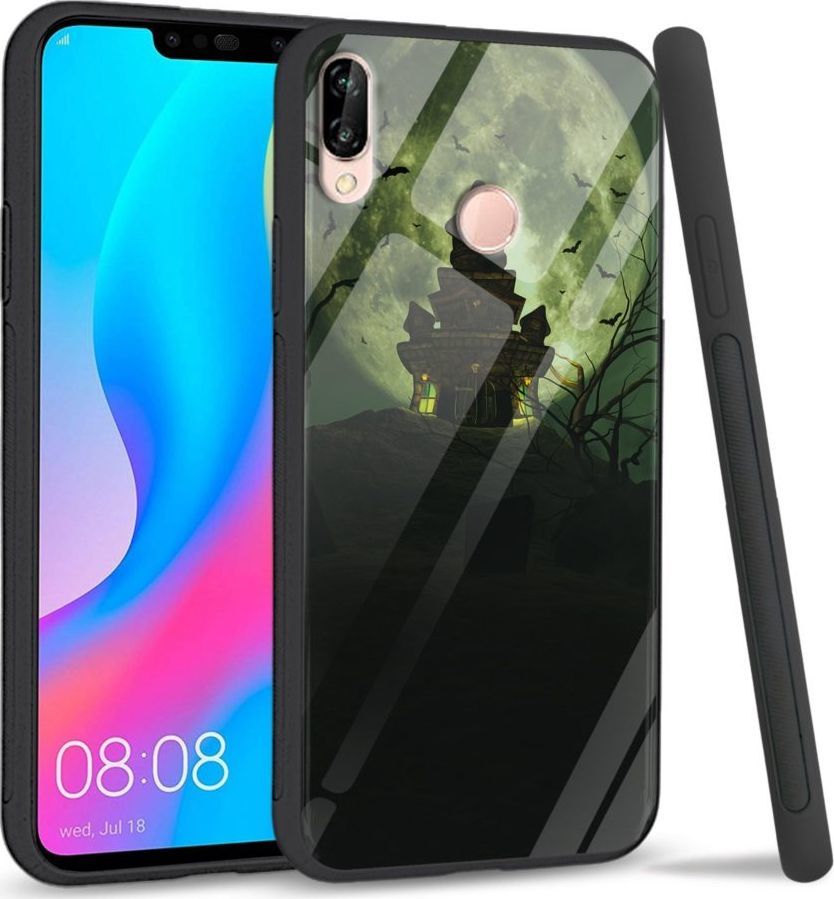 Super Fashion Etui na telefon Huawei P20 Lite 2019 Premium Case Spooky castle 1