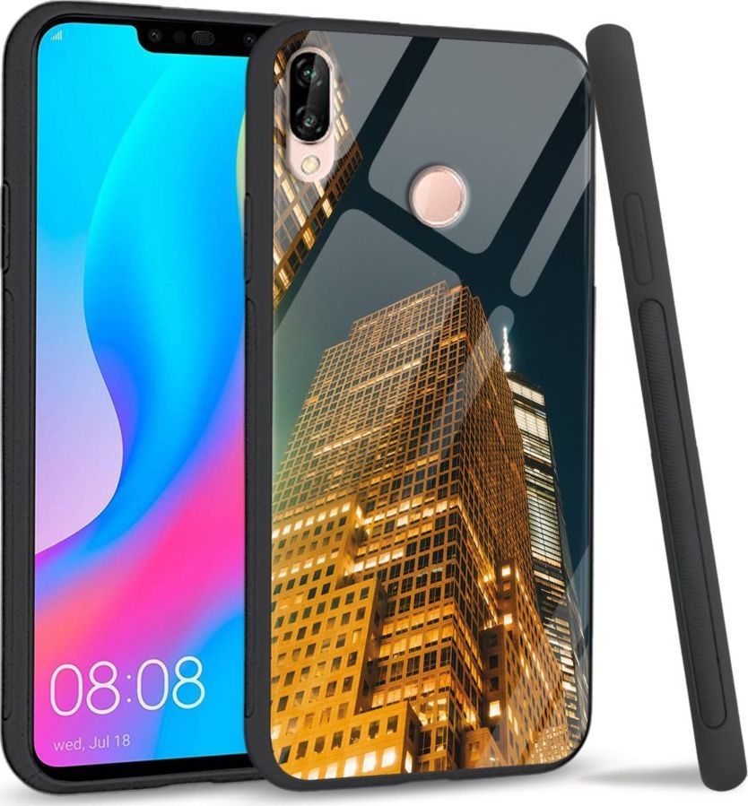 Super Fashion Etui na telefon Huawei P20 Lite 2019 Premium Case Night building 1