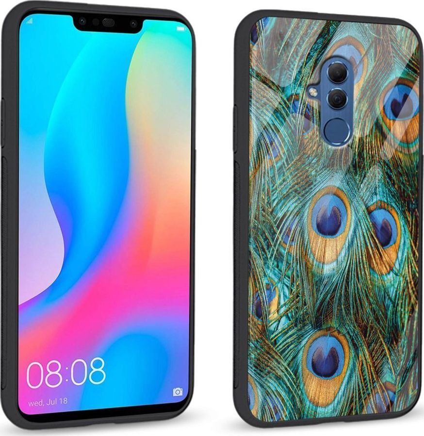 Super Fashion Etui na telefon Huawei Mate 20 Lite Premium Case Peacock Feather Bunch 1