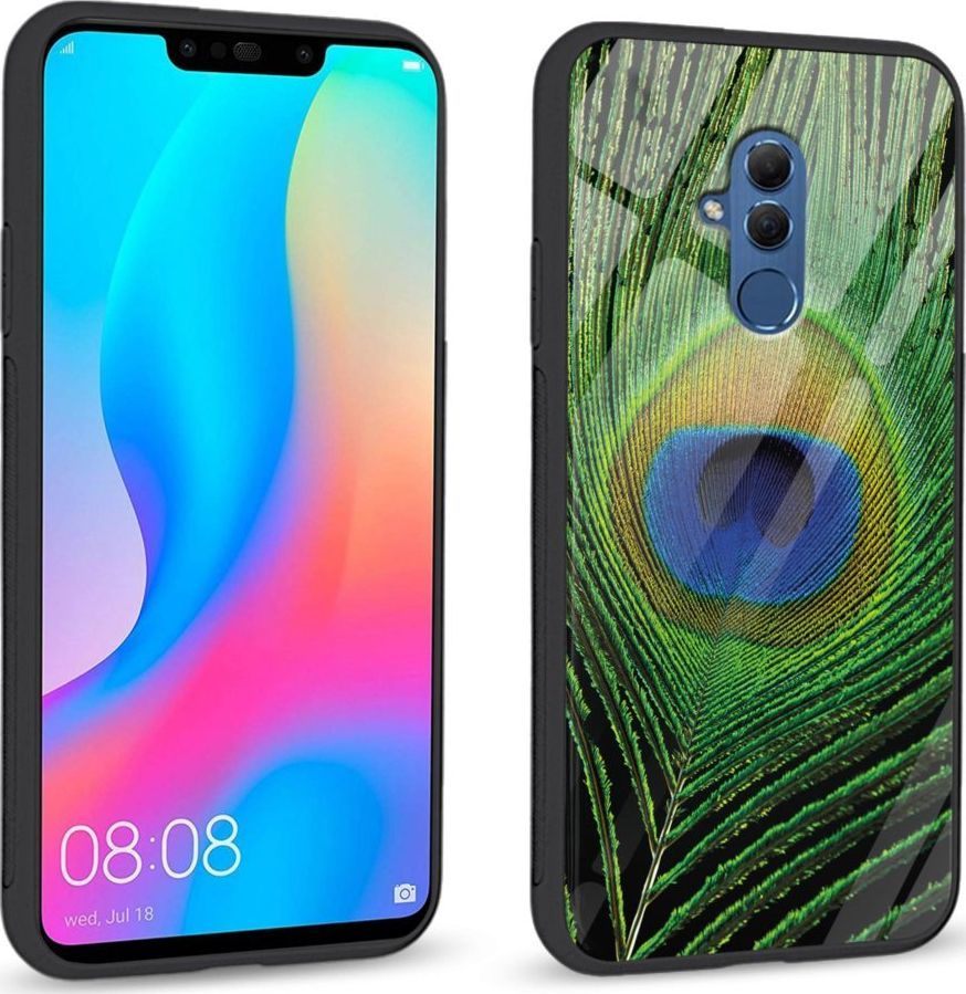 Super Fashion Etui na telefon Huawei Mate 20 Lite Premium Case Peacock Feather 1