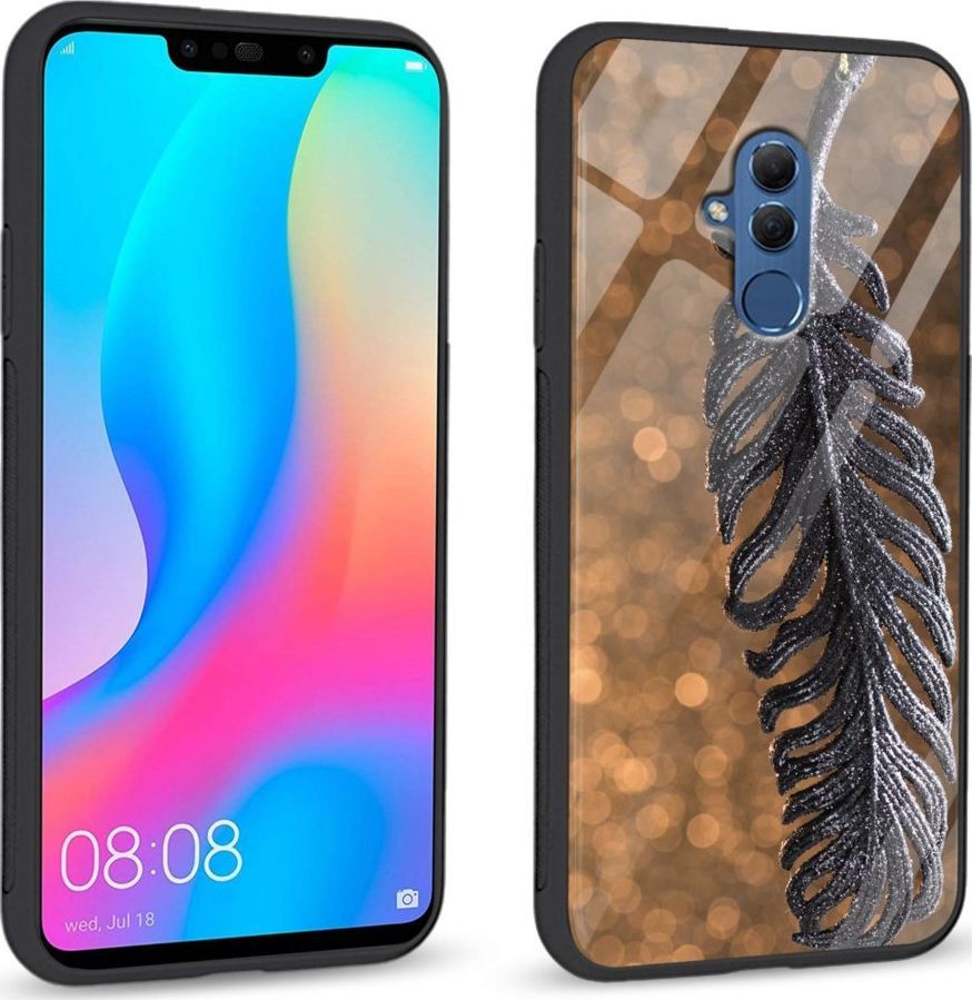Super Fashion Etui na telefon Huawei Mate 20 Lite Premium Case Metal Feather 1