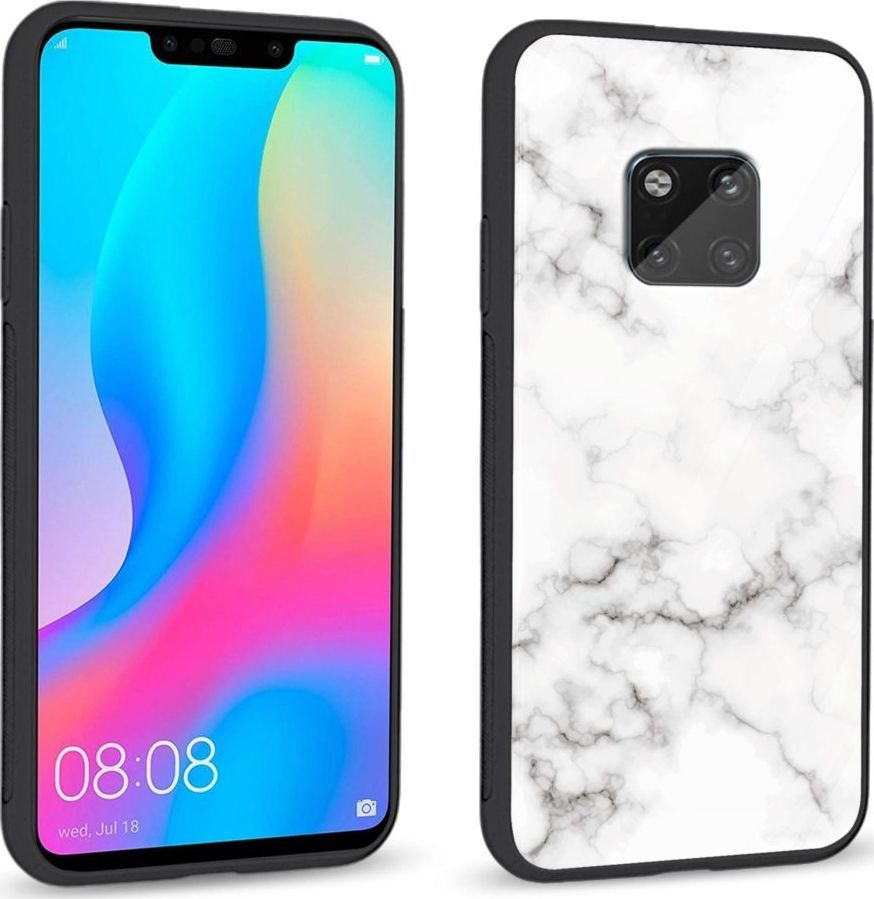 Super Fashion Etui na telefon Huawei Mate 20 Pro Premium Case White granite 1