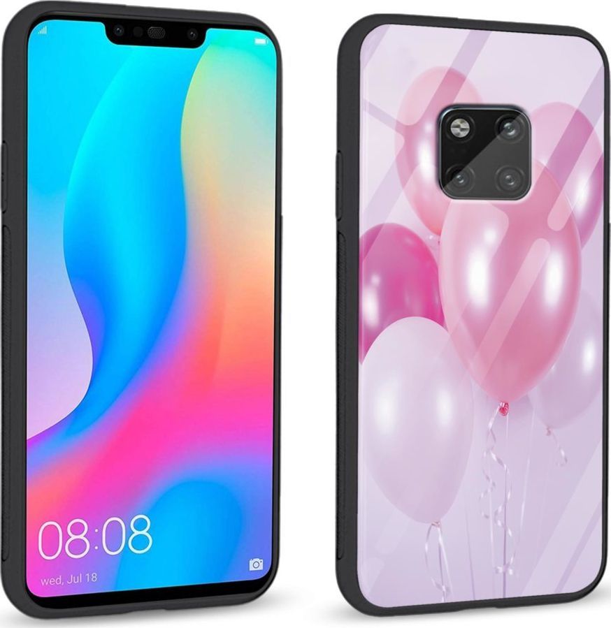 Super Fashion Etui na telefon Huawei Mate 20 Pro Premium Case Pink Balloons 1