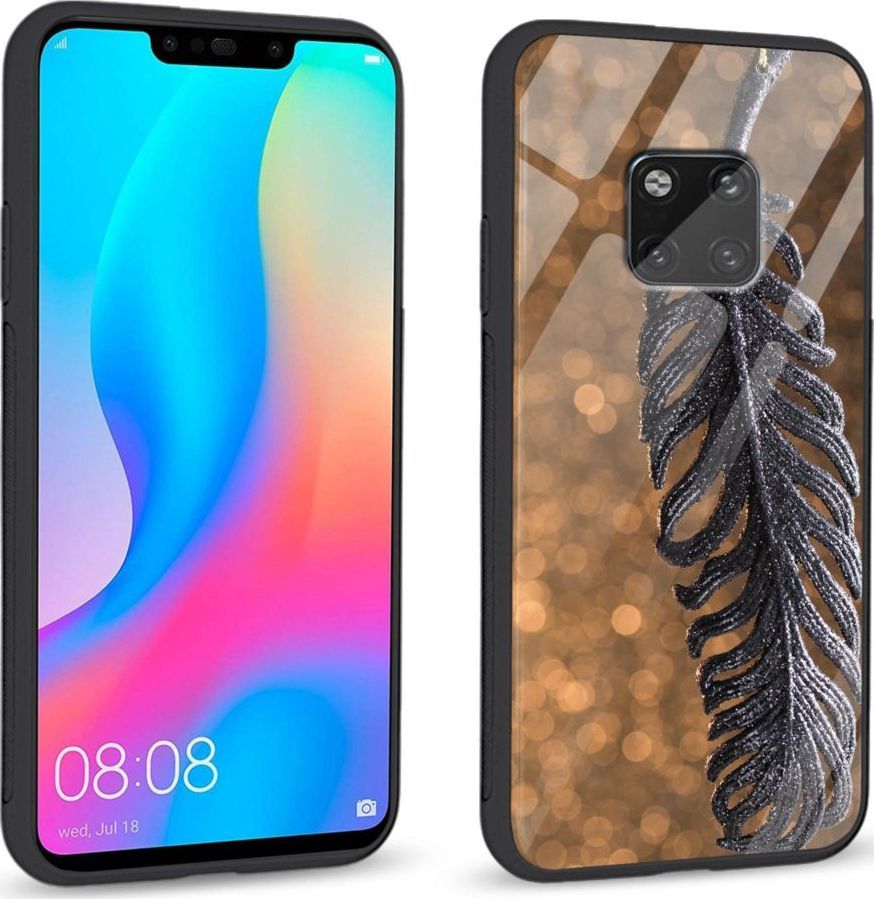 Super Fashion Etui na telefon Huawei Mate 20 Pro Premium Case Metal Feather 1