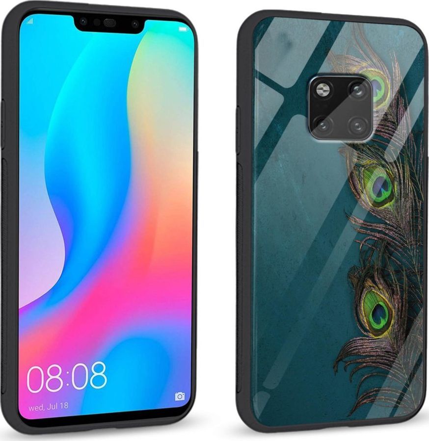 Super Fashion Etui na telefon Huawei Mate 20 Pro Premium Case Three Peacock Feathers 1