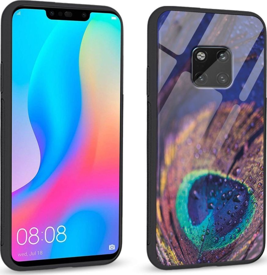 Super Fashion Etui na telefon Huawei Mate 20 Pro Premium Case Peacock Feather Closeup 1