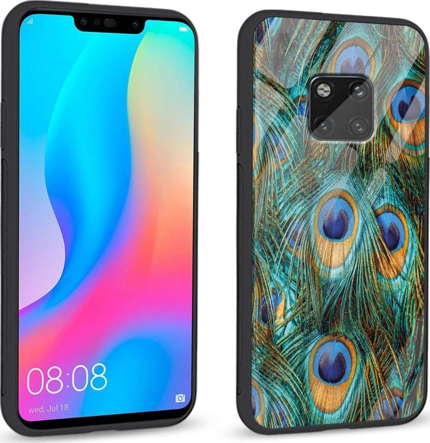 Super Fashion Etui na telefon Huawei Mate 20 Pro Premium Case Peacock Feather Bunch 1