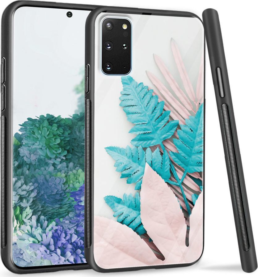 Super Fashion Etui na telefon Samsung Galaxy S20 Plus Premium Case Blue white leaf 1