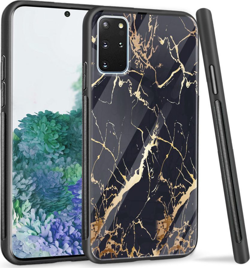 Super Fashion Etui na telefon Samsung Galaxy S20 Plus Premium Case Black gold granite 1