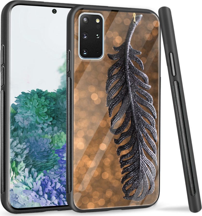 Super Fashion Etui na telefon Samsung Galaxy S20 Plus Premium Case Metal Feather 1
