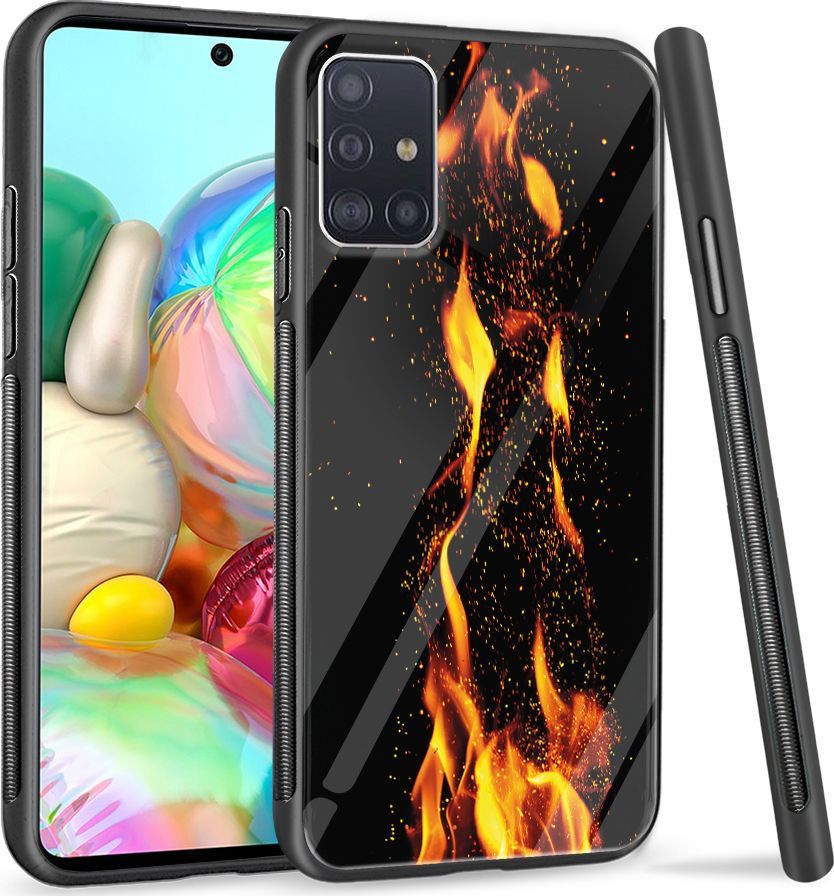 Super Fashion Etui na telefon Samsung Galaxy A71 Premium Case Crackling Fire 1