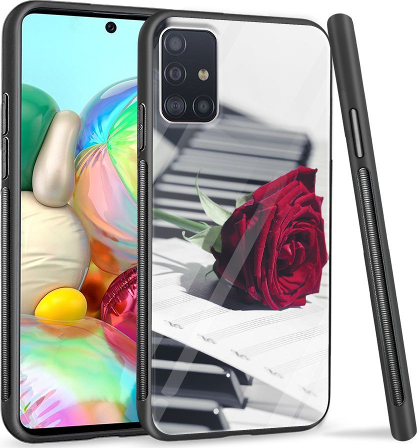 Super Fashion Etui na telefon Samsung Galaxy A71 Premium Case Rose Piano 1