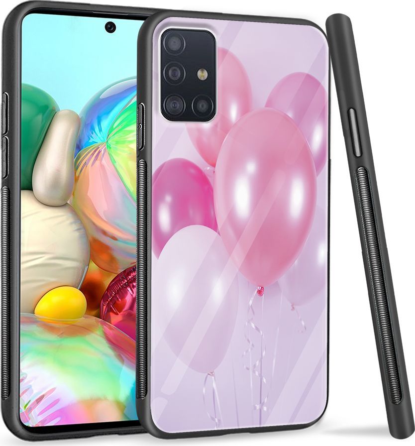 Super Fashion Etui na telefon Samsung Galaxy A71 Premium Case Pink Balloons 1