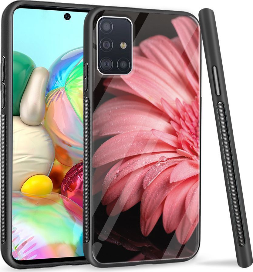 Super Fashion Etui na telefon Samsung Galaxy A71 Premium Case Pink flower 1