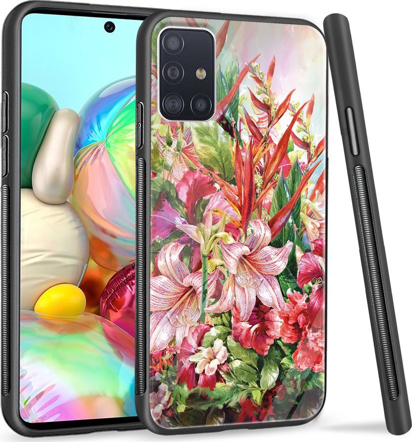 Super Fashion Etui na telefon Samsung Galaxy A71 Premium Case Flowers 1
