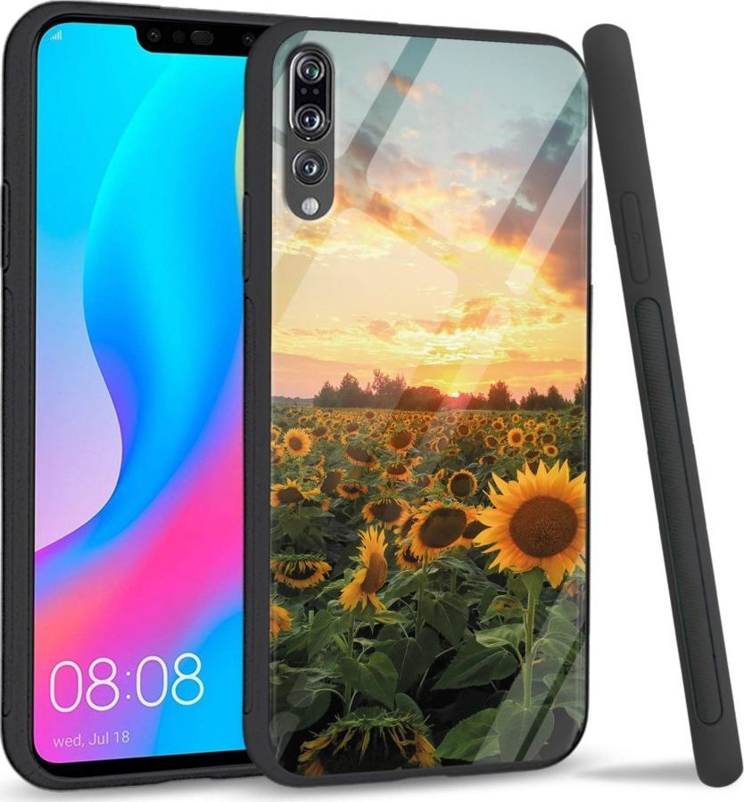 Super Fashion Etui na telefon Huawei P20 Pro Premium Case Sunflower Garden 1