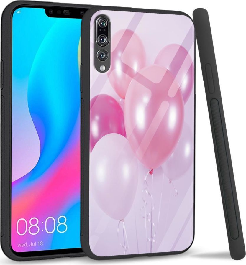 Super Fashion Etui na telefon Huawei P20 Pro Premium Case Pink Balloons 1