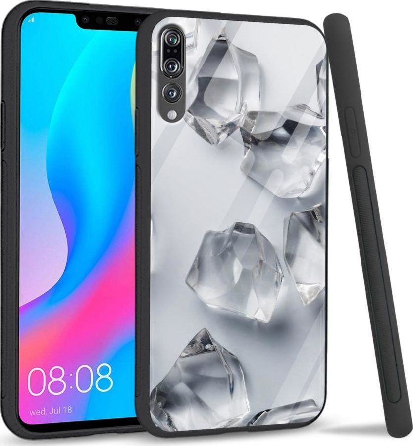 Super Fashion Etui na telefon Huawei P20 Pro Premium Case White glass cubes 1
