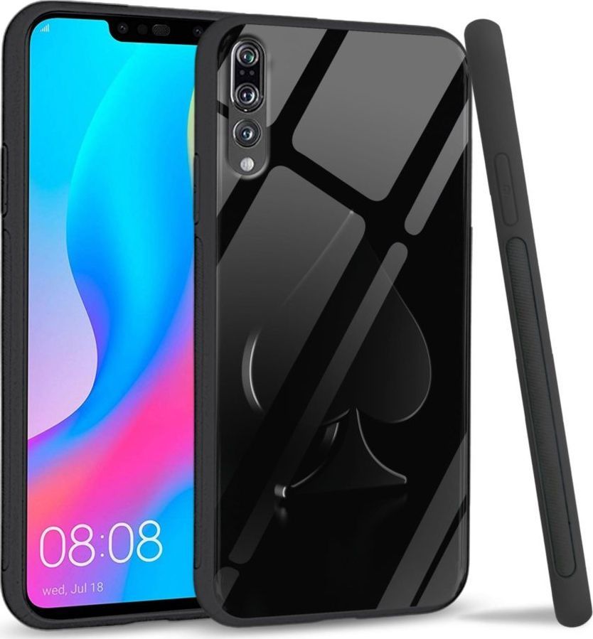 Super Fashion Etui na telefon Huawei P20 Pro Premium Case Black spade 1