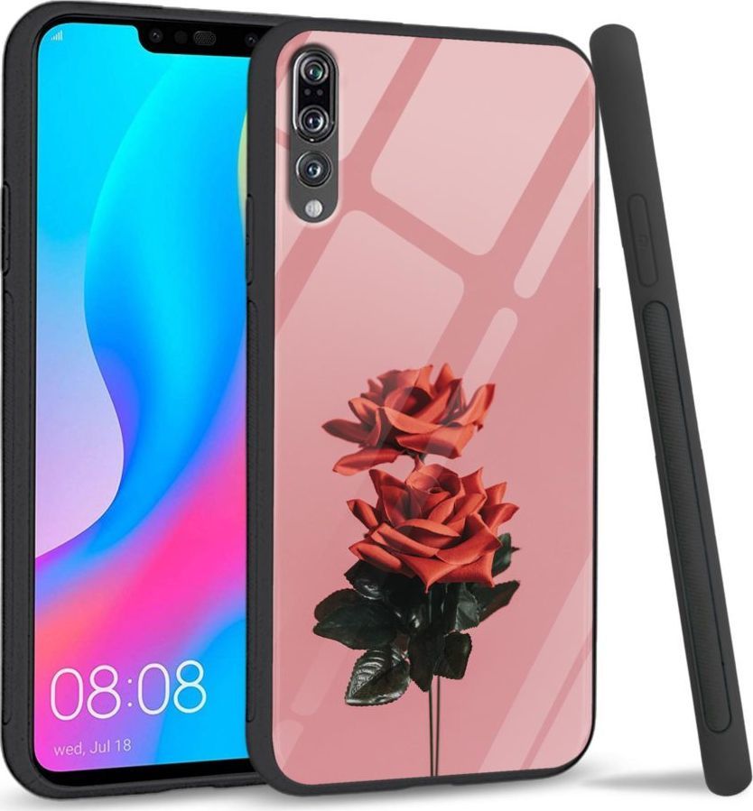 Super Fashion Etui na telefon Huawei P20 Pro Premium Case Rose love 1