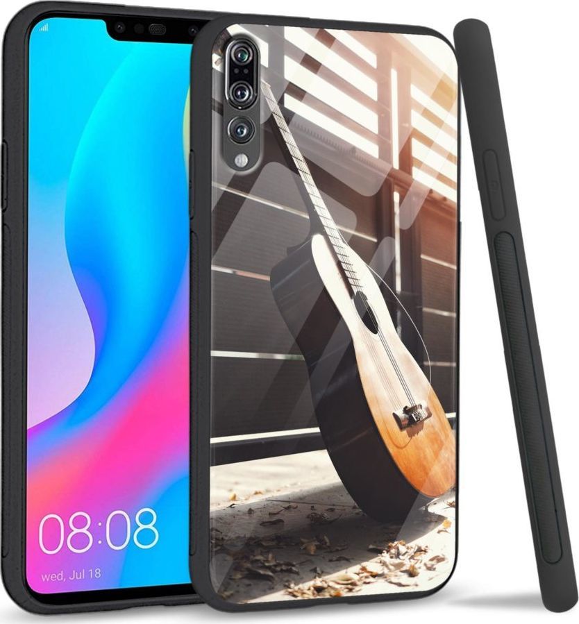 Super Fashion Etui na telefon Huawei P20 Pro Premium Case Wooden Guitar 1