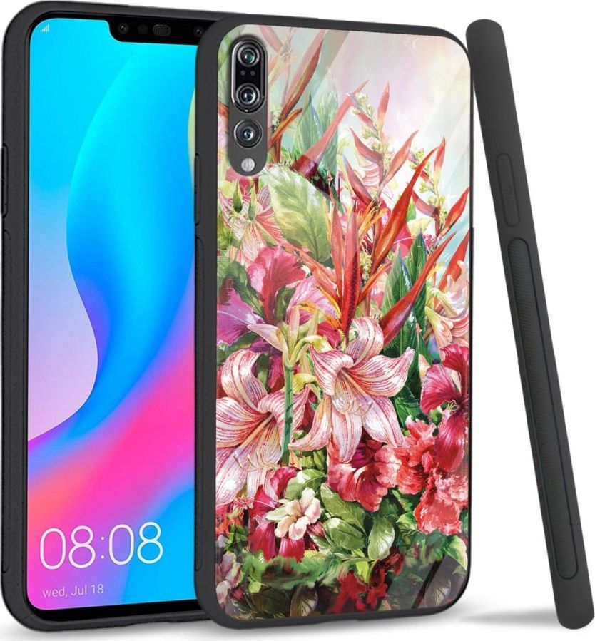 Super Fashion Etui na telefon Huawei P20 Pro Premium Case Flowers 1