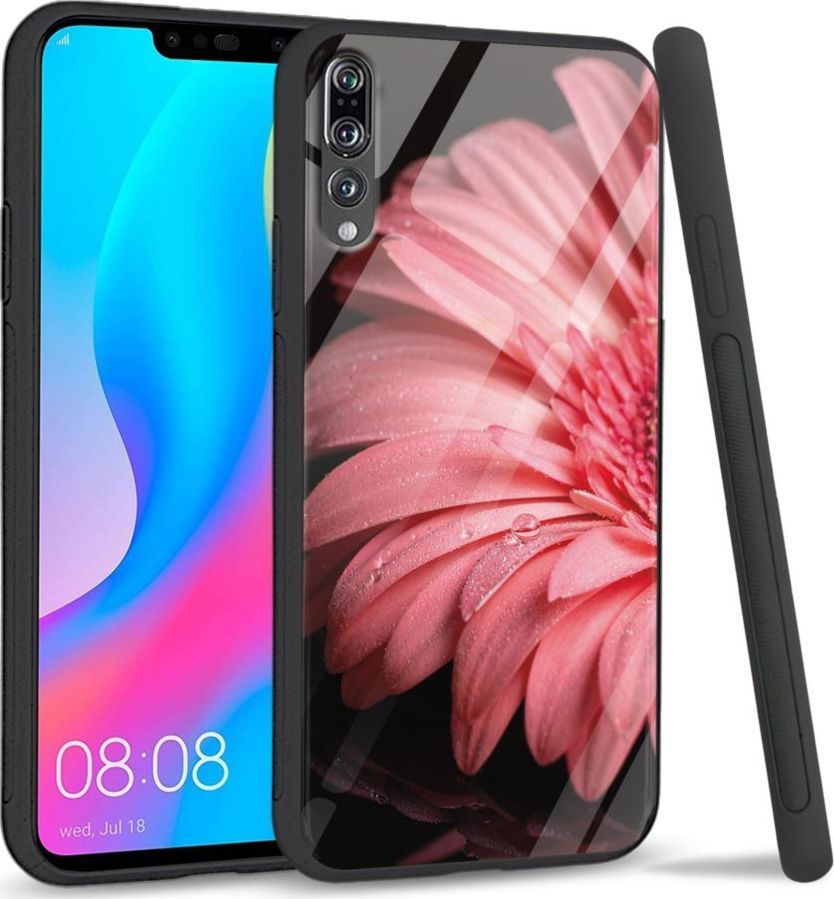 Super Fashion Etui na telefon Huawei P20 Pro Premium Case Pink flower 1
