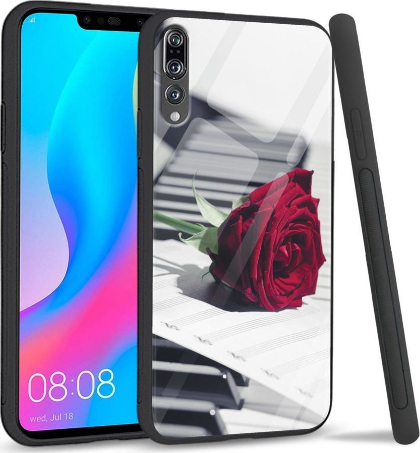 Super Fashion Etui na telefon Huawei P20 Pro Premium Case Rose Piano 1