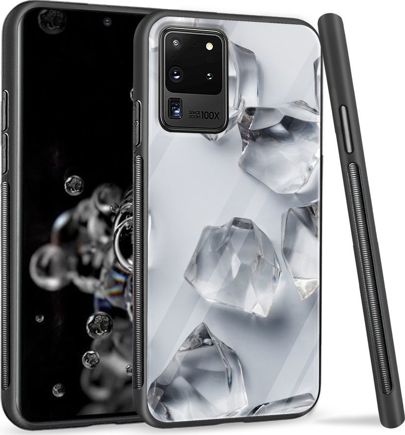 Super Fashion Etui na telefon Samsung Galaxy S20 Ultra Premium Case White glass cubes 1