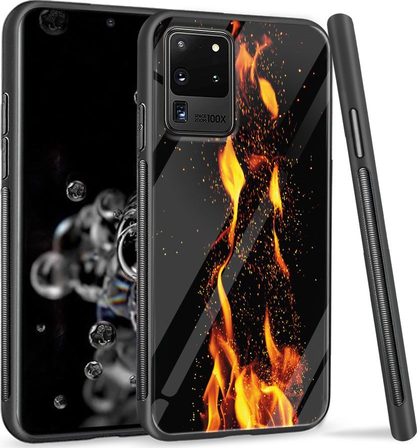 Super Fashion Etui na telefon Samsung Galaxy S20 Ultra Premium Case Crackling Fire 1