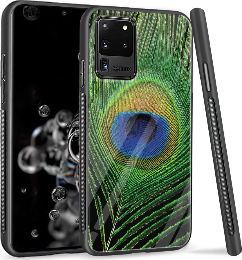 Super Fashion Etui na telefon Samsung Galaxy S20 Ultra Premium Case Peacock Feather 1