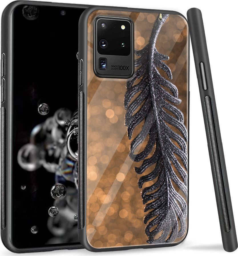 Super Fashion Etui na telefon Samsung Galaxy S20 Ultra Premium Case Metal Feather 1