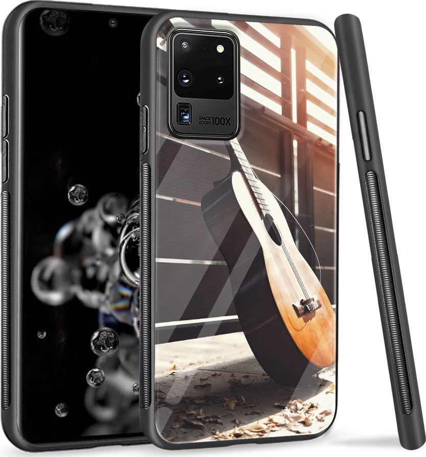 Super Fashion Etui na telefon Samsung Galaxy S20 Ultra Premium Case Wooden Guitar 1