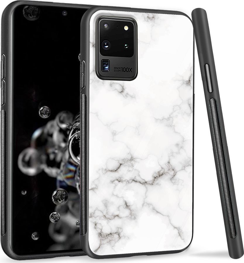 Super Fashion Etui na telefon Samsung Galaxy S20 Ultra Premium Case White granite 1