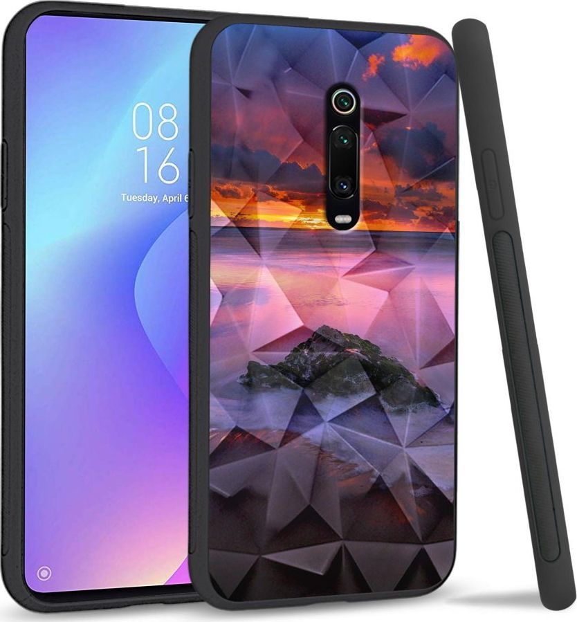 Super Fashion Etui na telefon Xiaomi MI9T Crystal Case Sunset beach 1