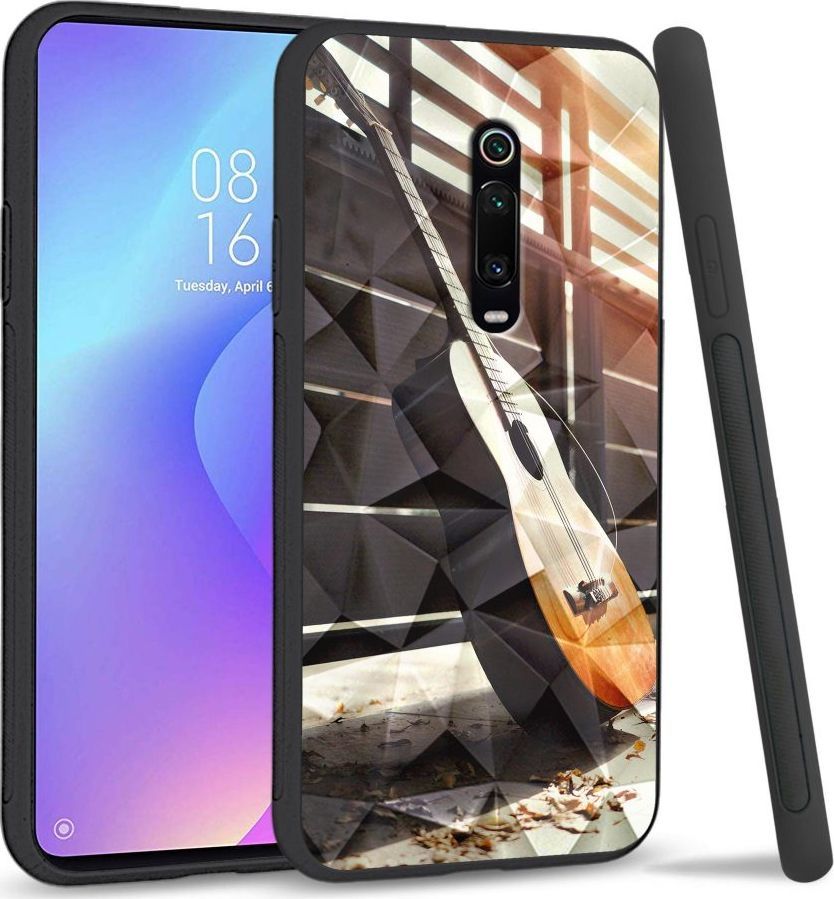 Super Fashion Etui na telefon Xiaomi MI9T Crystal Case Wooden Guitar 1
