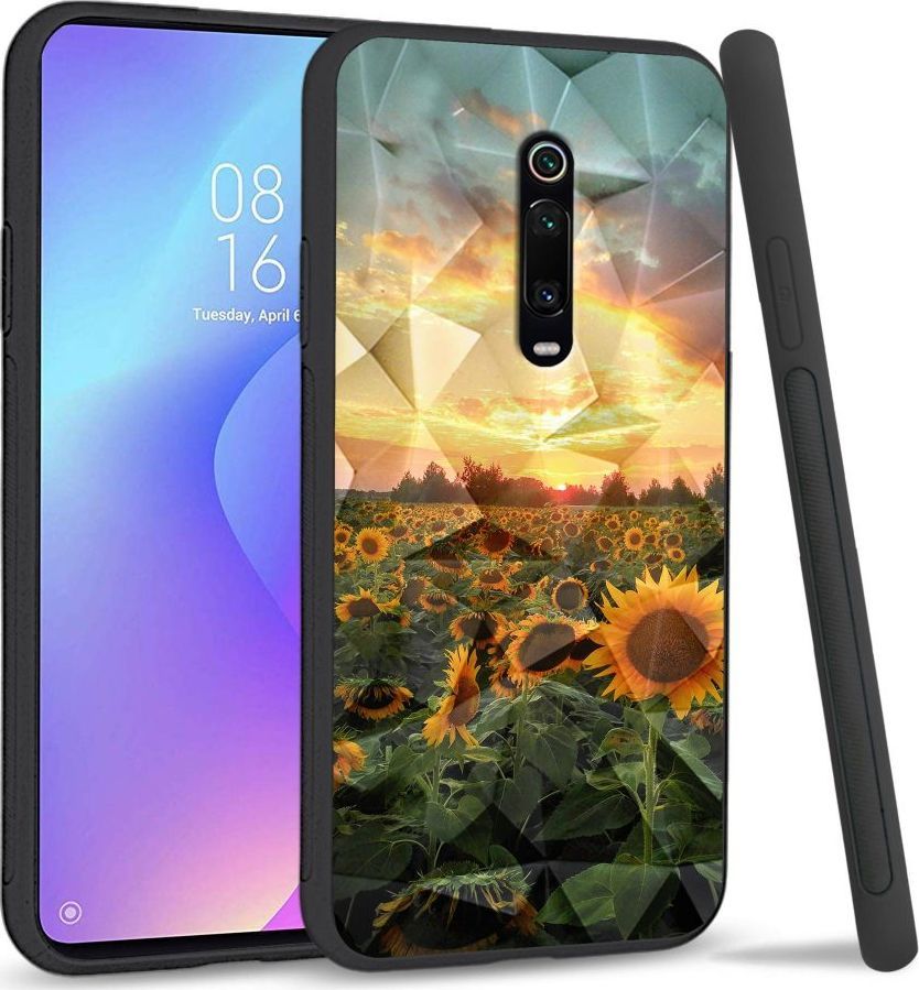 Super Fashion Etui na telefon Xiaomi MI9T Crystal Case Sunflower Garden 1