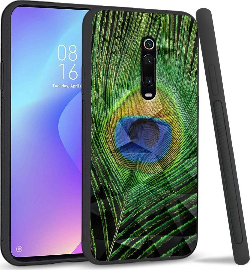 Super Fashion Etui na telefon Xiaomi MI9T Crystal Case Peacock Feather 1