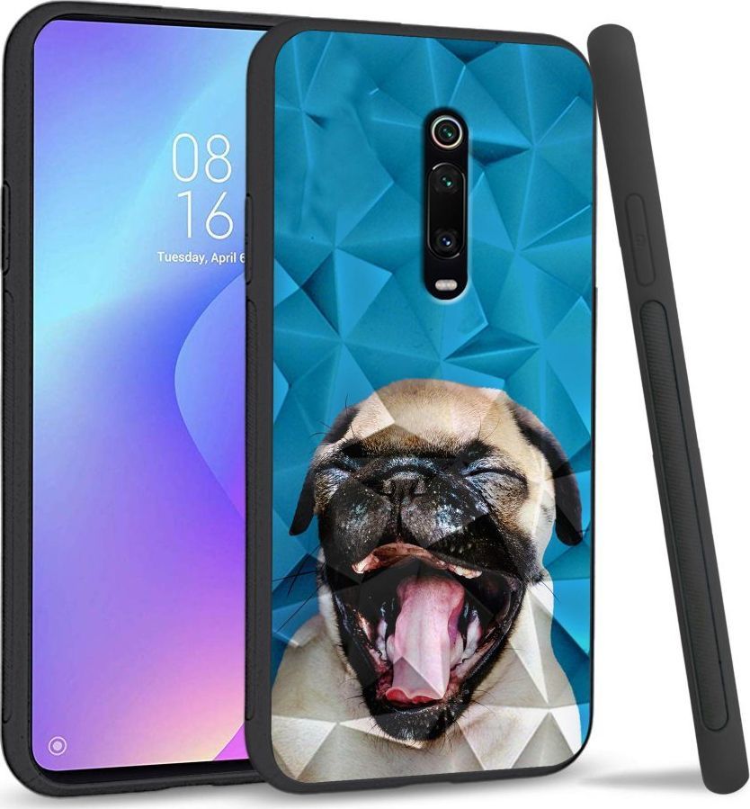 Super Fashion Etui na telefon Xiaomi MI9T Crystal Case Pug 1