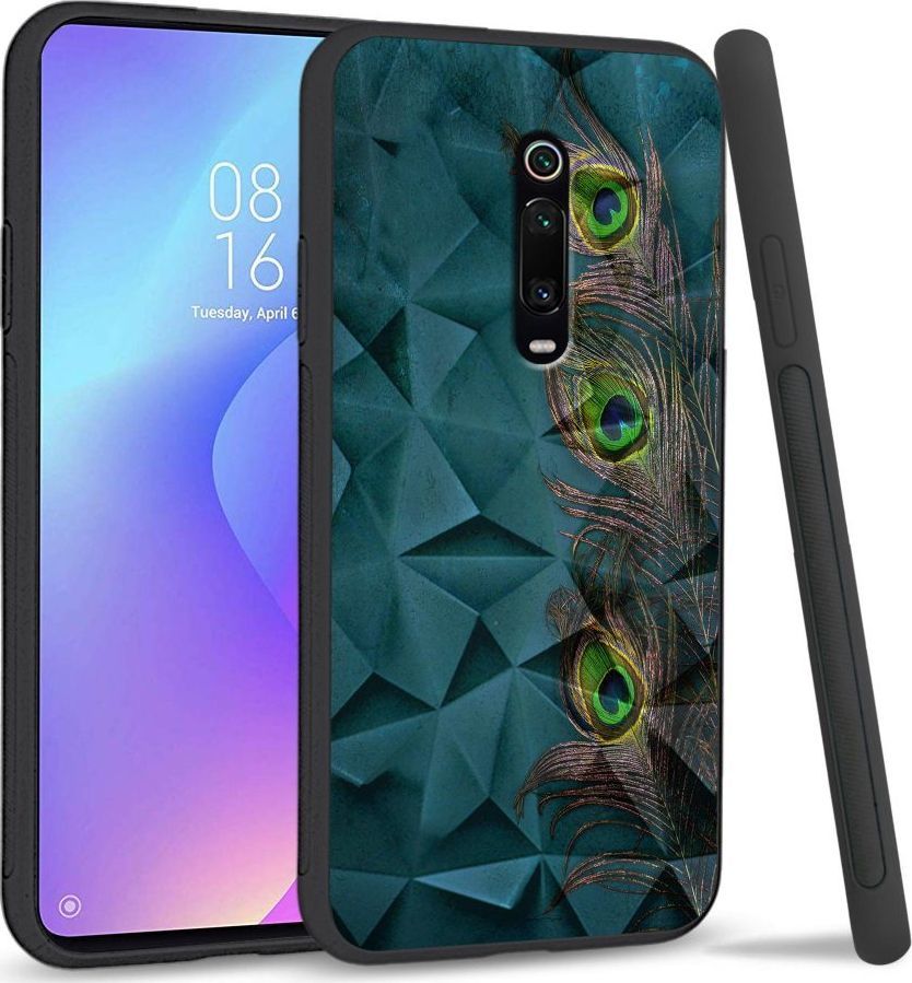Super Fashion Etui na telefon Xiaomi MI9T Crystal Case Three Peacock Feathers 1
