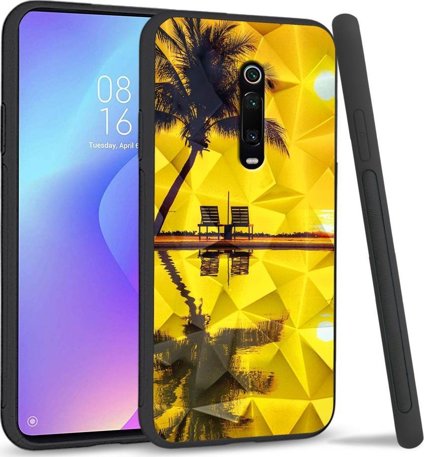 Super Fashion Etui na telefon Xiaomi MI9T Crystal Case Yellow sunset 1