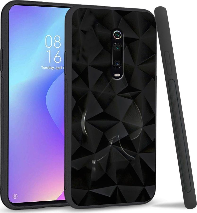 Super Fashion Etui na telefon Xiaomi MI9T Crystal Case Black spade 1