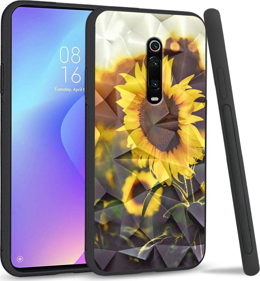 Super Fashion Etui na telefon Xiaomi MI9T Crystal Case Sunflower field 1