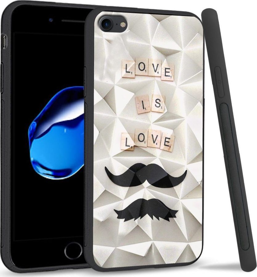 Super Fashion Etui na telefon Apple Iphone 7 / 8 Crystal Case Love is love 1