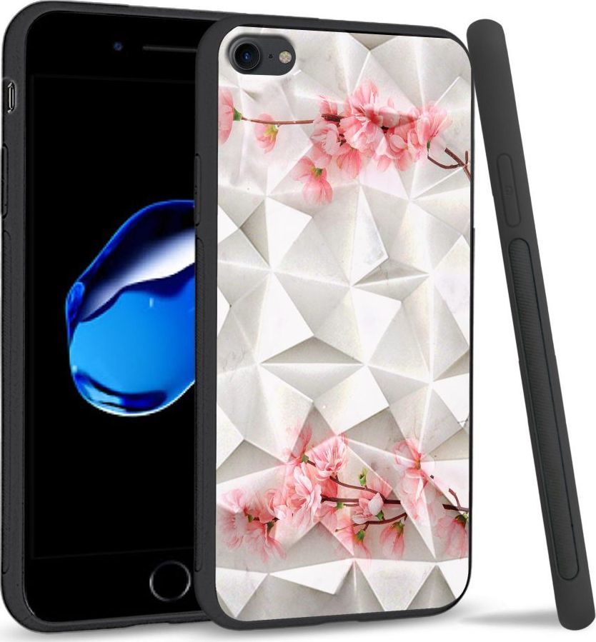 Super Fashion Etui na telefon Apple Iphone 7 / 8 Crystal Case Due flowers 1