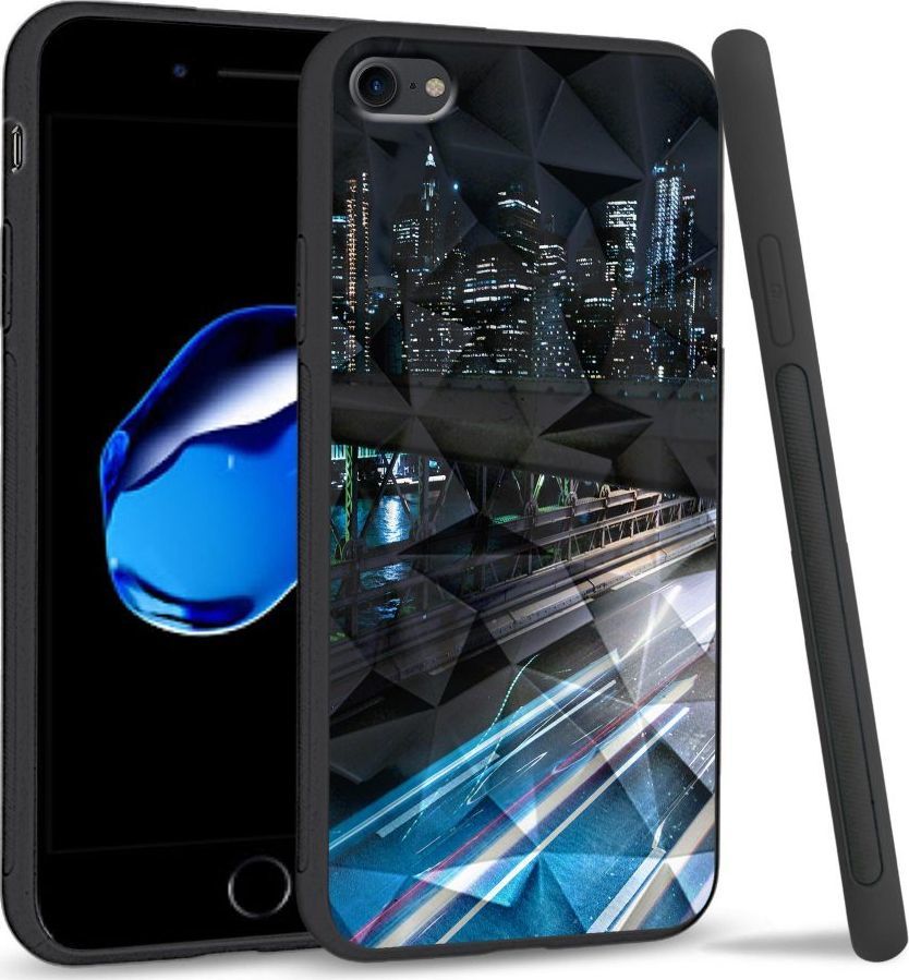 Super Fashion Etui na telefon Apple Iphone 7 / 8 Crystal Case Cityscape 1