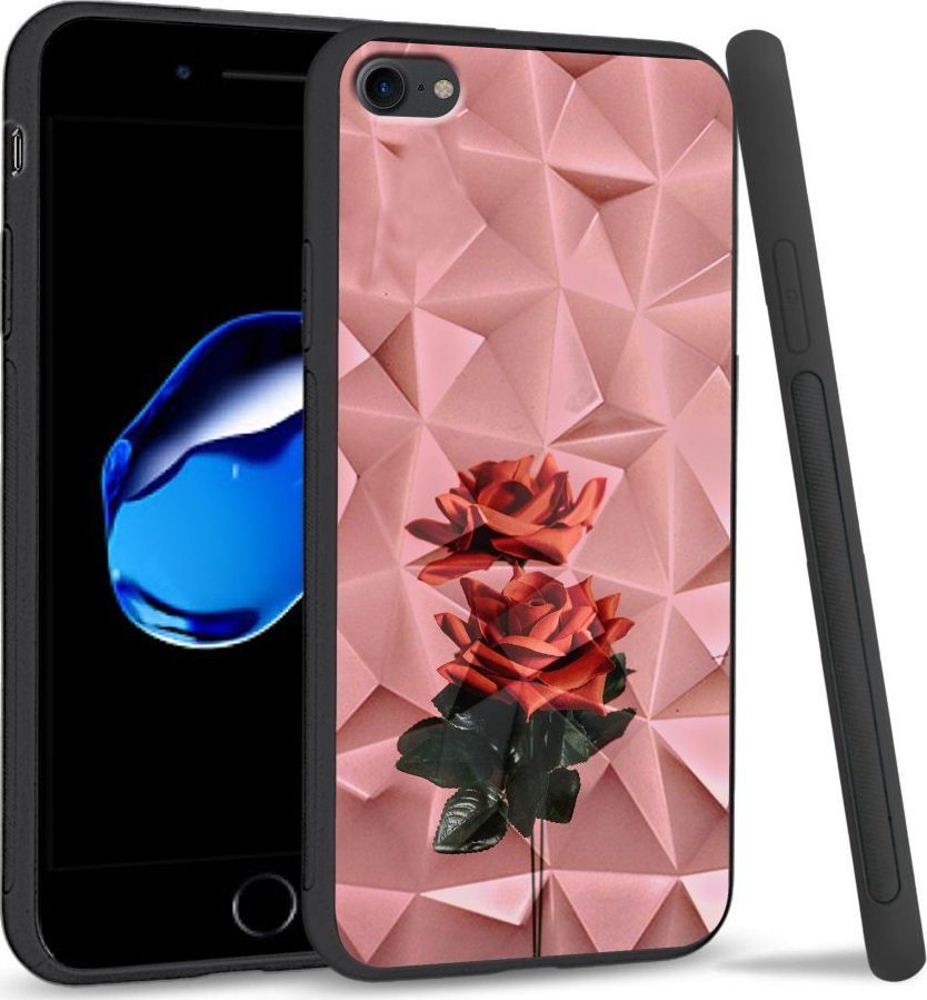 Super Fashion Etui na telefon Apple Iphone 7 / 8 Crystal Case Rose love 1
