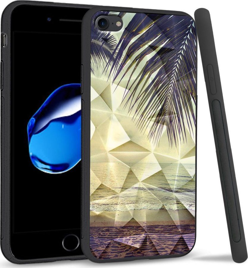 Super Fashion Etui na telefon Apple Iphone 7 / 8 Crystal Case Beach side 1